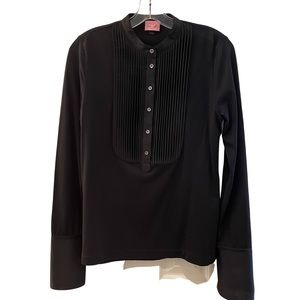 JCrew Knit and Satin Blouse